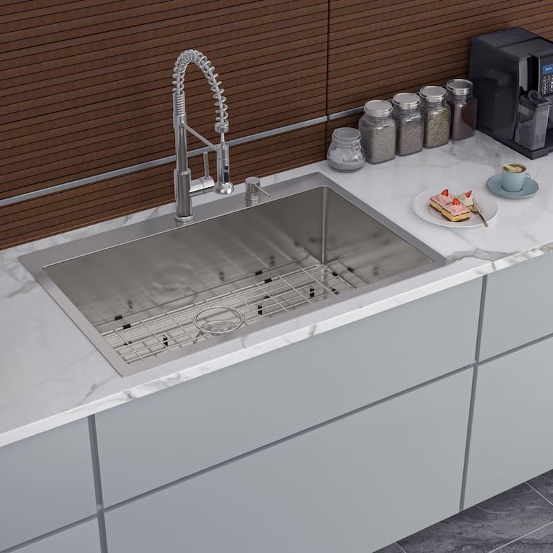 Drop-in Single Bowl Stainless Steel Kitchen Sink
