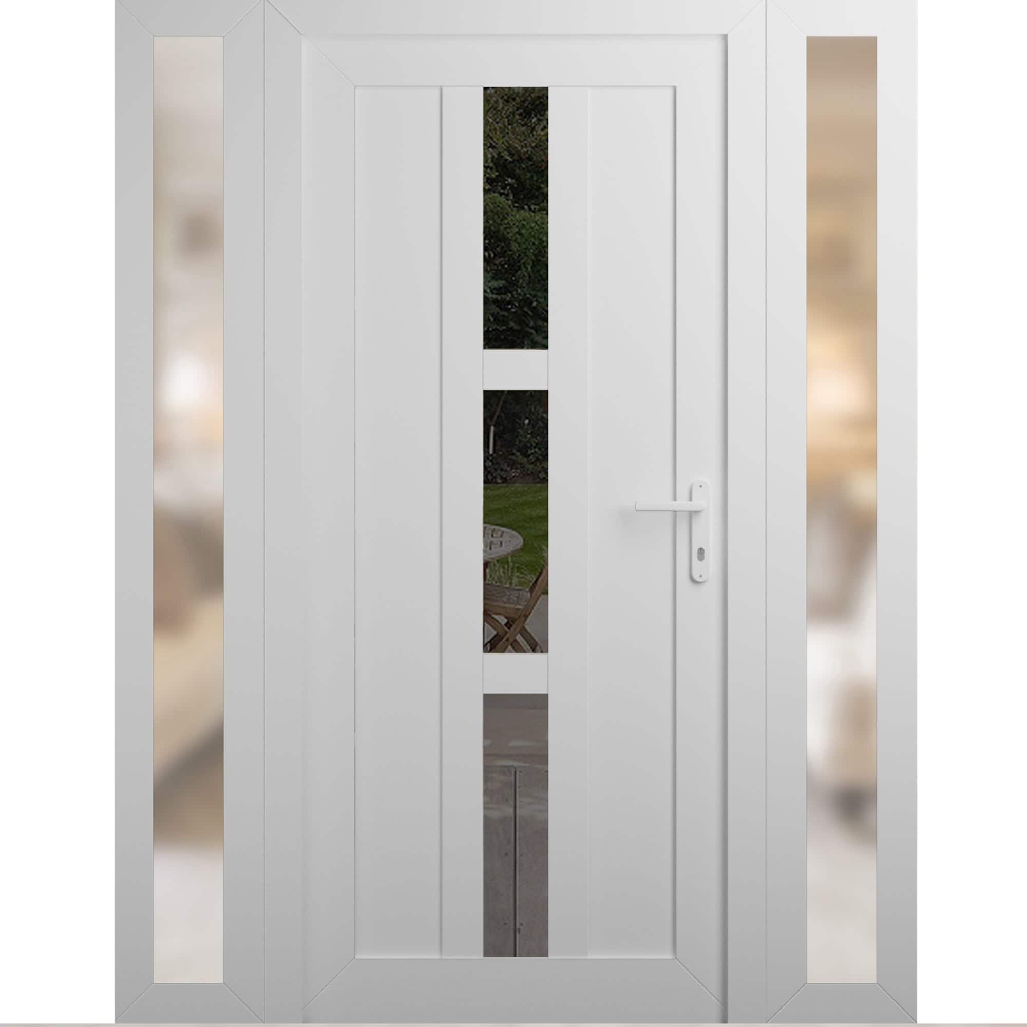 VDOMDOORS Manux 8112 White Silk uPVC Exterior Door