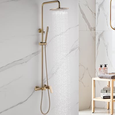3-Way Exposed Wall-Mount Complete Shower System with Rough-in Valve