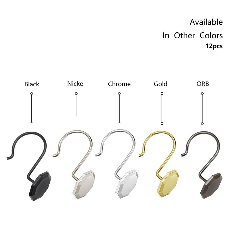 Utopia Alley Shower Rings, Shower Curtain Rings for Bathroom, Rustproof Zinc Shower Curtain Hooks Rings, Set of 12