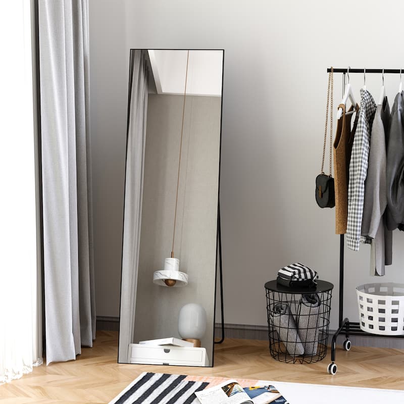Full Length Glass Mirror, Freestanding or Wall Mounted Dress Mirror