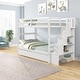 preview thumbnail 18 of 25, Elegant Twin over Twin Bunk Beds With Twin Trundle, Stairway Storage Function, Sturdy Ladder and Full-length Guardrails, Grey