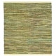 preview thumbnail 82 of 82, SAFAVIEH Handmade Rag Rug Bookem Casual Stripe Cotton Rug with Fringe 6' Square - Light Green/Multi - Square