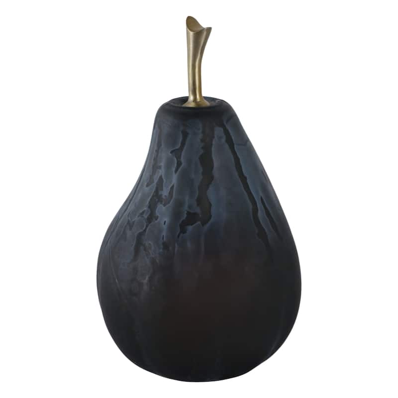 Glass Figurine Sculpture Pear Modern Home Decor Living Room Decoration