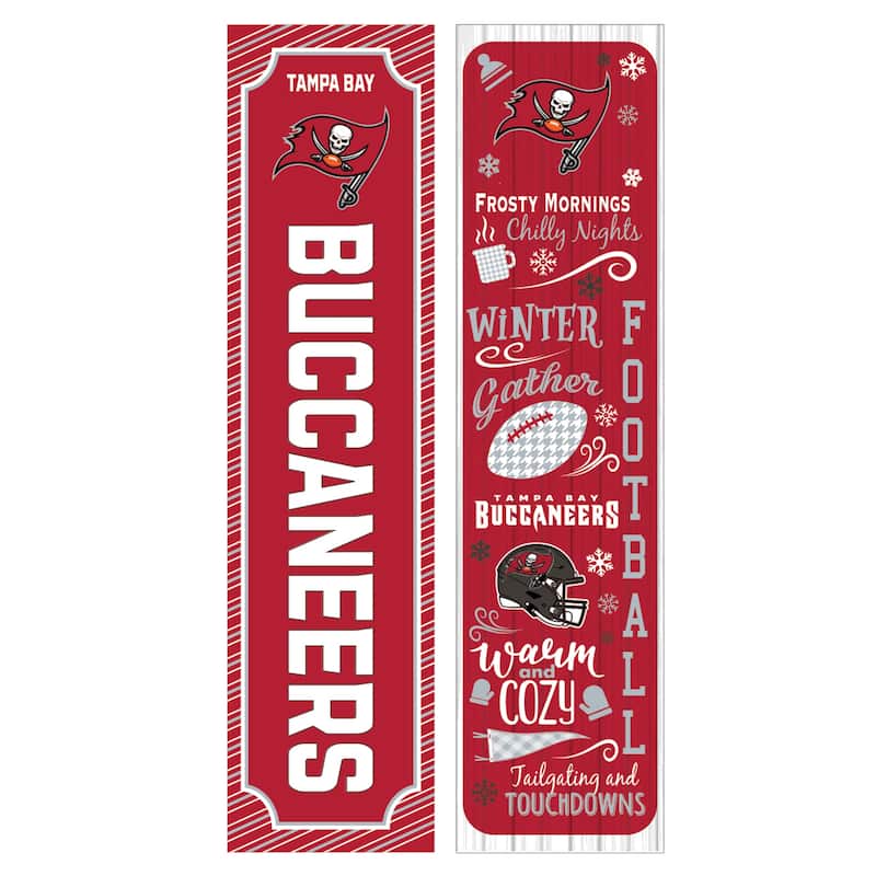 47" Double Sided Seasonal Porch Leaner, Tampa Bay Buccaneers - 47" x 11.25"