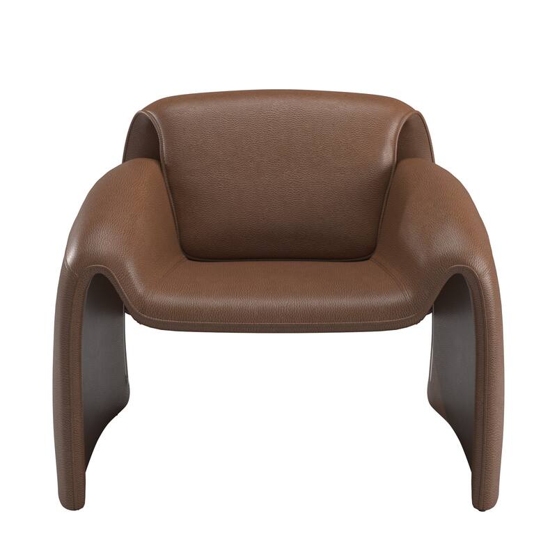 Maratea Round Arm Accent Chair and Ottoman by iNSPIRE Q Modern