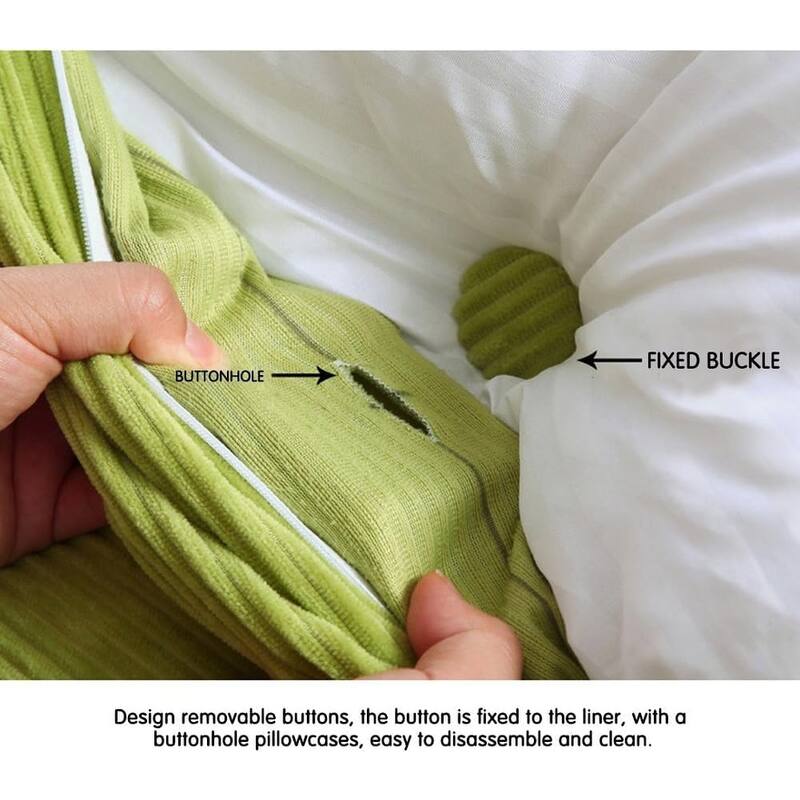 Velvet Headboard Reading Wedge Pillow for Bed Rest Sit Up Back Support