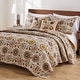 preview thumbnail 4 of 5, Greenland Home Fashions Andorra 5-piece Oversized Reversible Bonus Quilt Set