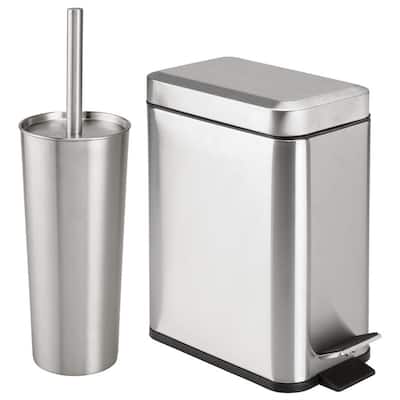 Freestanding Slim Toilet Bowl Brush - Stainless Steel - 11.02"L x 5.51"W x 11.81"H