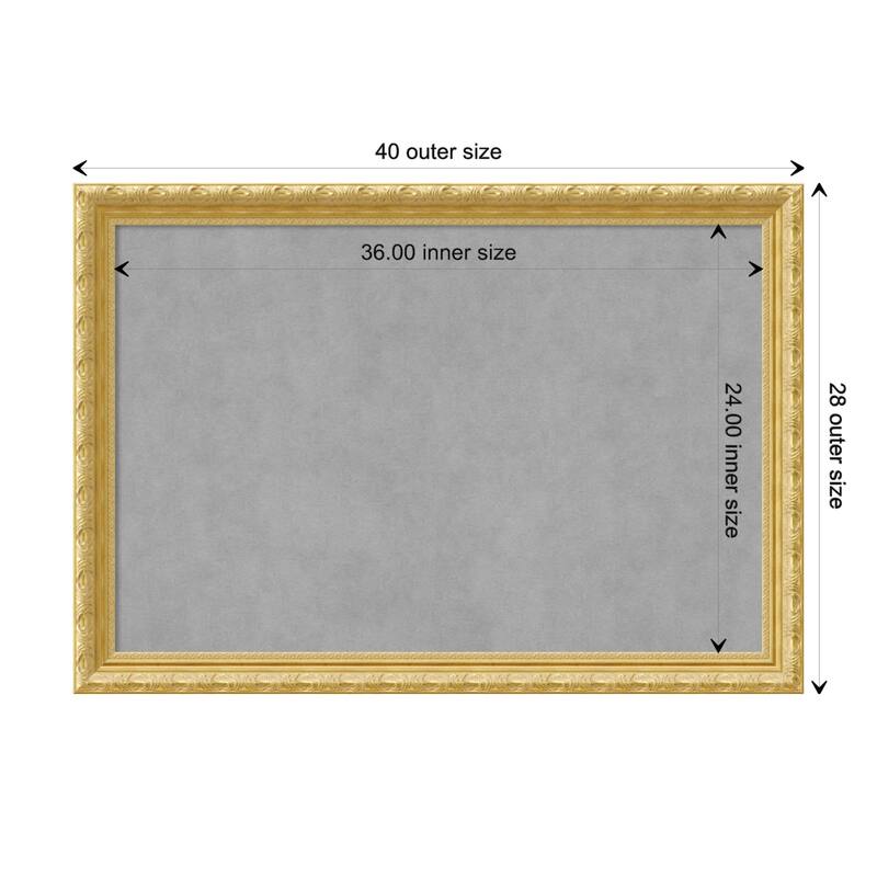 Amanti Art Versailles Gold Framed Magnetic Board - Board Size 36x24