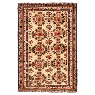 Teimani Beige Rug 3'9" x 5'11" - 3'9 x 5'11