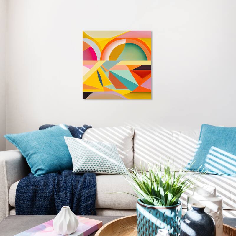 Wynwood Studio Canvas Abstract Understanding Yellow and Mid-Century Modern Wall Art Canvas Print - 20 x 20