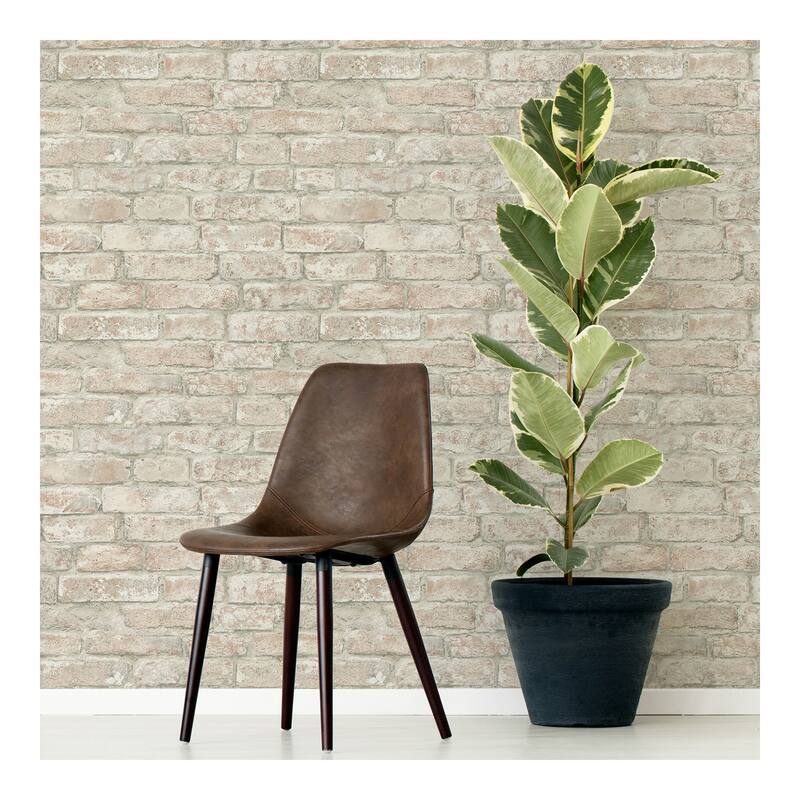 InHome White Washed Denver Brick Peel & Stick W - 198in x 20.5in x 0.025in