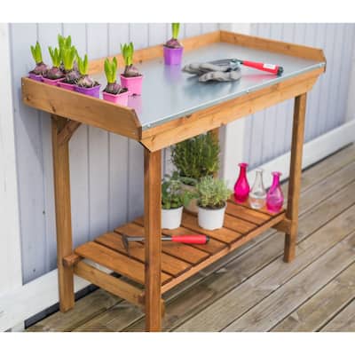 Gardener's Tables with Tin Surface