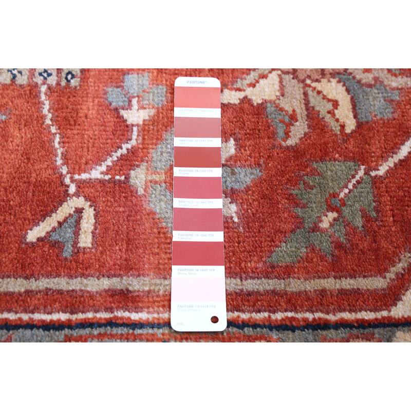 ECARPETGALLERY Hand-knotted Serapi Heritage Dark Copper Wool Rug - 9'0 x 12'0