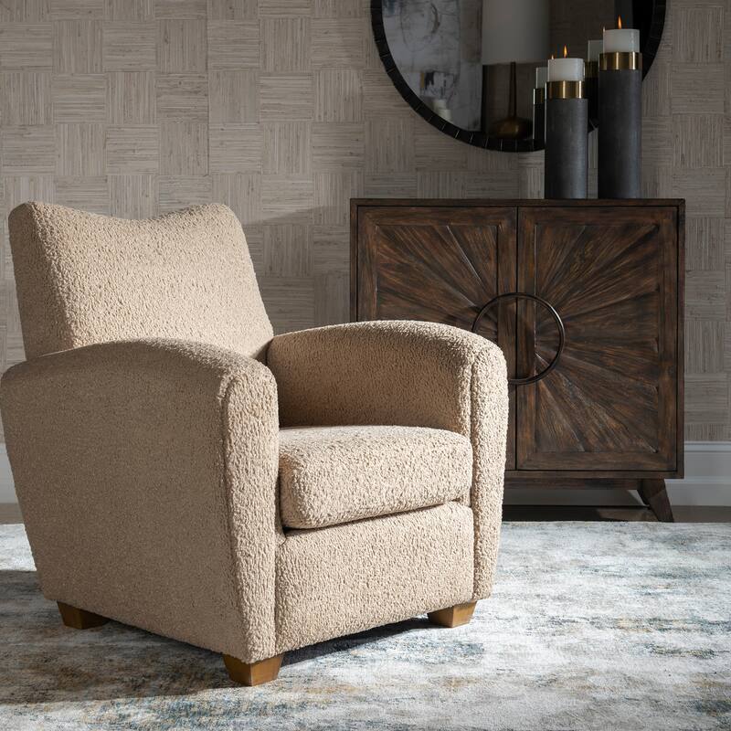 Uttermost Teddy Latte Accent Chair - 31"W x 36"H x 34"D