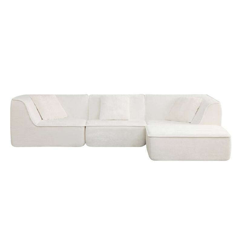 Spruce & Spring Compressed Modular Sectional Boneless Sofa for Living Room