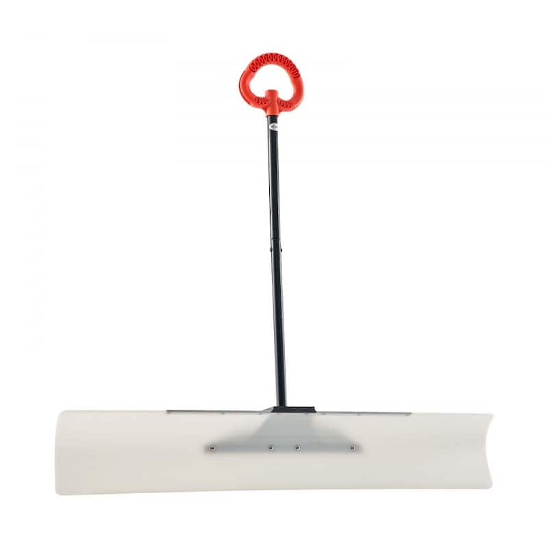 Plastic Snow Shovel with Widened Blade and Textured Anti-Slip Handle for Easy Snow Removal