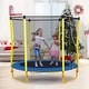 preview thumbnail 39 of 37, 5.5Ft Trampoline For Kids - 65" Outdoor & Indoor Mini Toddler Trampoline With Enclosure