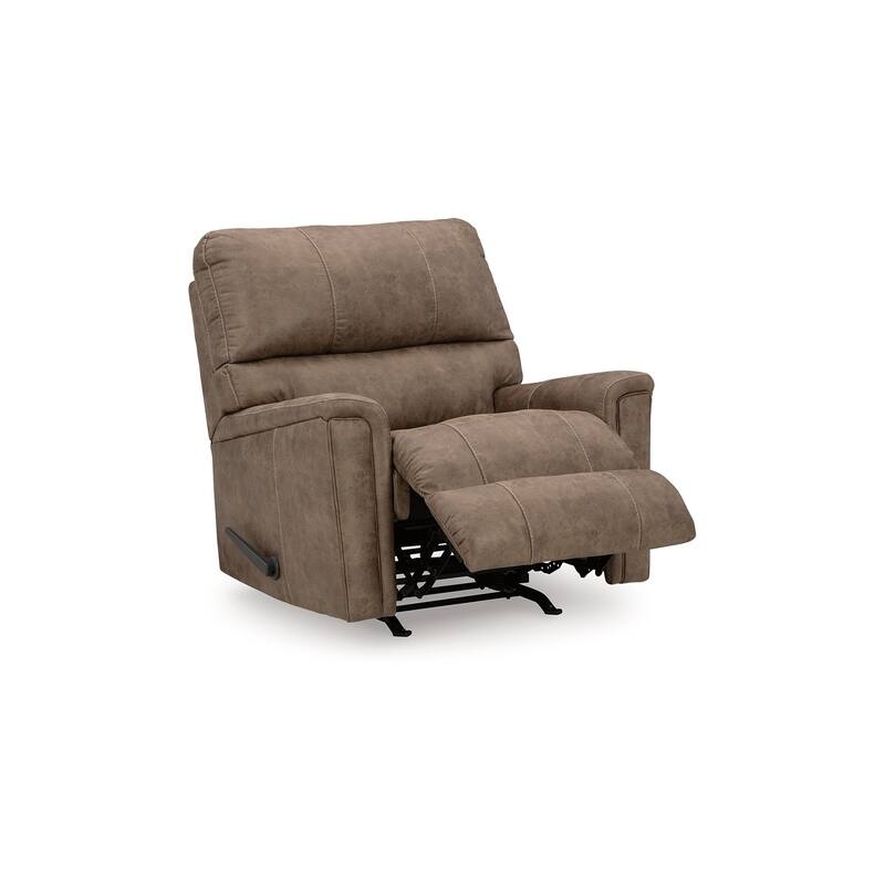 Nav Manual Rocker Recliner Chair, Weathered Fossil Brown Faux Leather