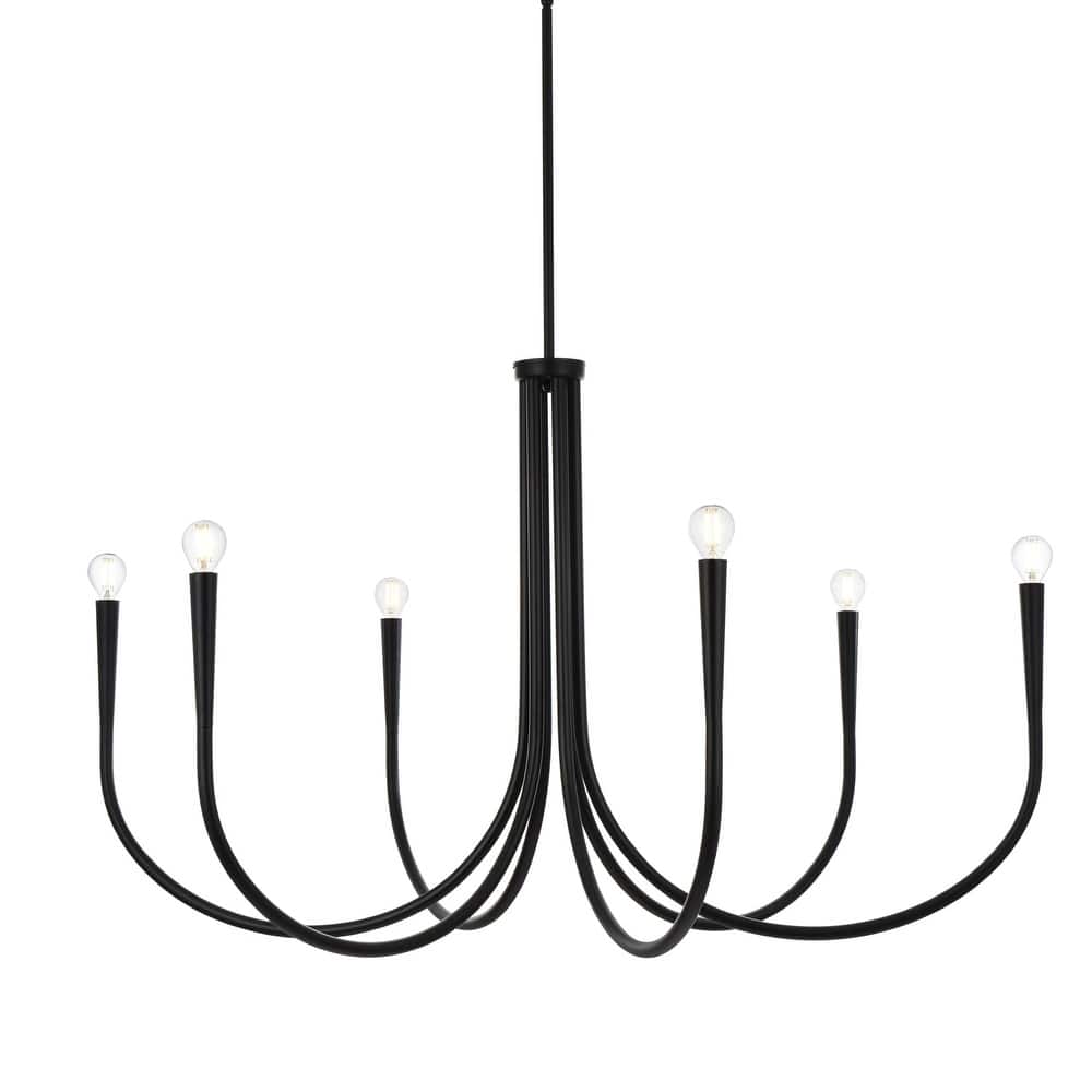 Elegant Lighting LD722D42 Layne 6 Light 42" Wide Taper Candle Style