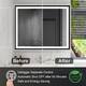 Wall Mounted Back Light Bathroom Framed LED Mirror Anti- Fog With Dimmable Light Touch Sensor And Memory Function