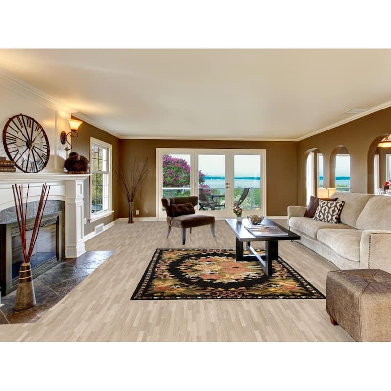 Wool/ Silk Vegetable Dye Aubusson Oriental Area Rug Handmade Carpet - 5'11" x 8'1"