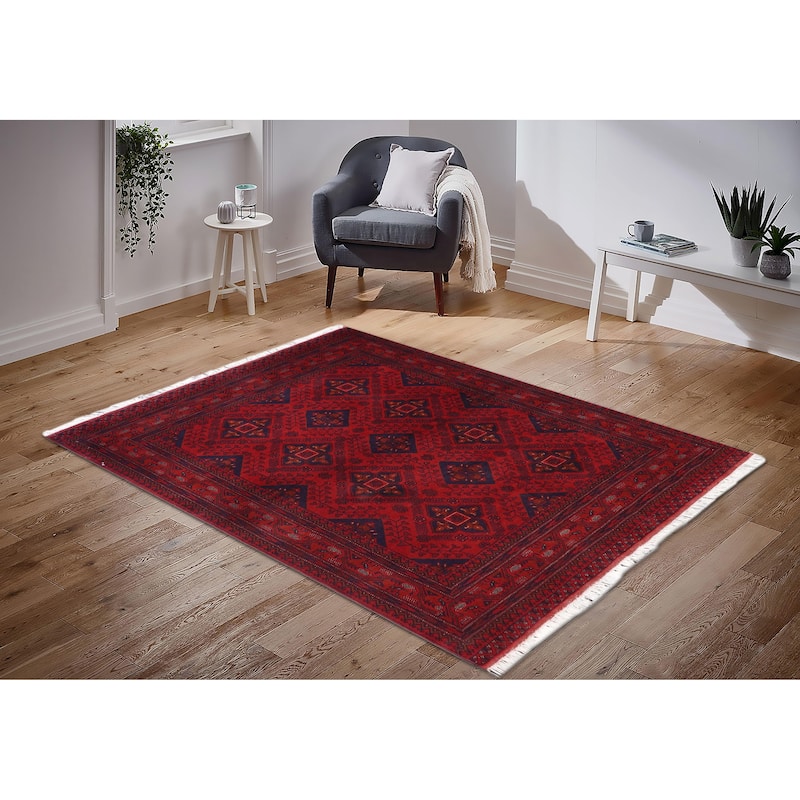 Southwestern Biljik Khal Mohammadi Raquel Red/Blue Rug - 5'2'' x 6'6''