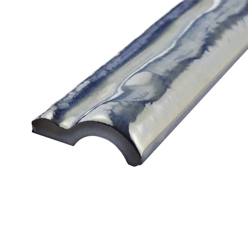 Merola Tile Antic Special Moldura Griggio 2" x 6" Ceramic Wall Trim - (1 Tile)