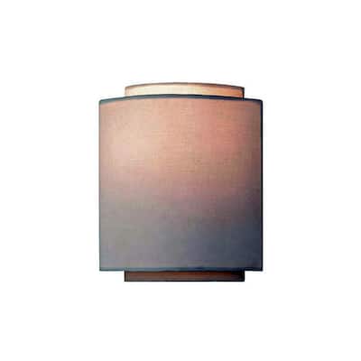 Vaxcel Lighting Burnaby 1 Light Wall Sconce with White Fabric Shade