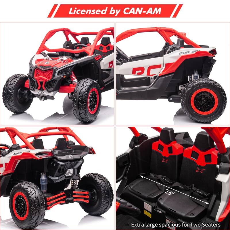 2-Seater Licensed Can-Am Electric Off-Road Ride-On UTV Car for Kids Best Gifts