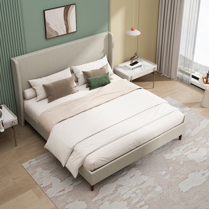 Upholstered Headboard Platform Bed Comfort Bed Frame