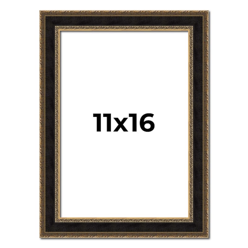 11x16 Frame Gold Antique Vintage Sold Wood Picture Frame | 1.75 Inch