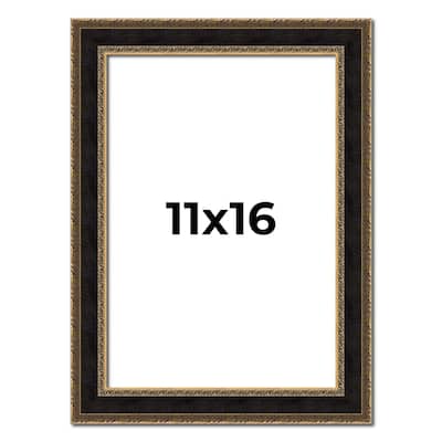 11x16 Frame Gold Antique Vintage Sold Wood Picture Frame | 1.75 Inch