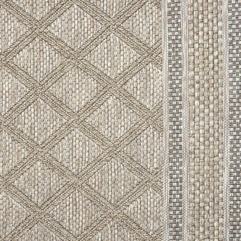 Sevita Octavia Transitional Trellis Brown/Natural Indoor/Outdoor Area Rug