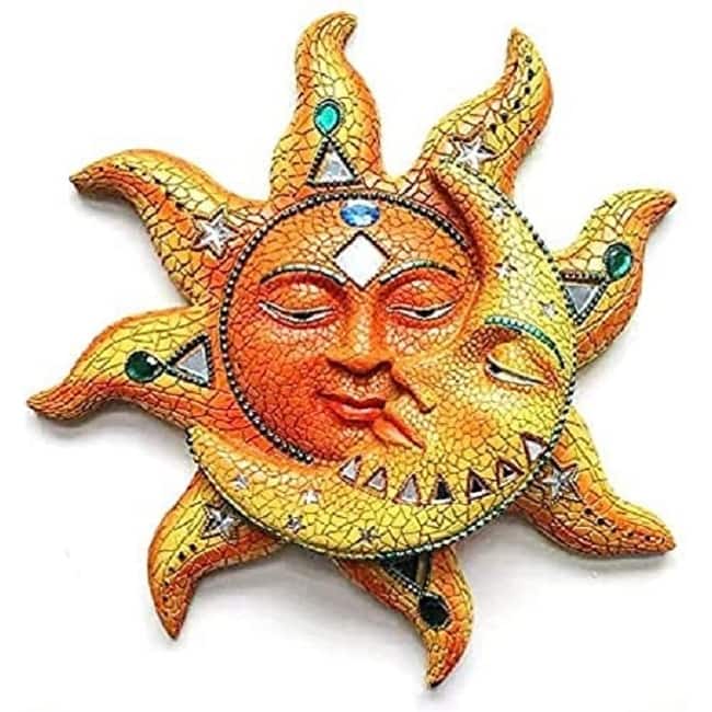 Q-Max Mosaic Sun and Moon Wall Decor