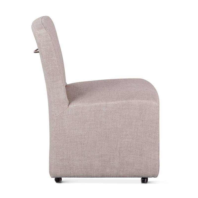 Lily Off-White Linen Dining Chair