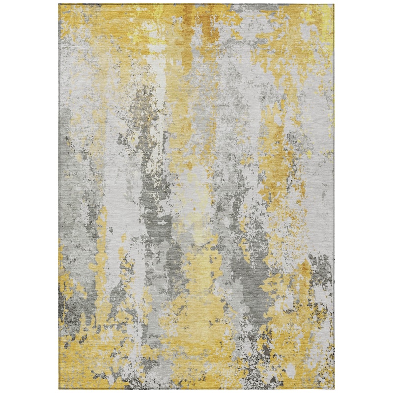 HomeRoots Abstract Transitional Rectangle Outdoor Rug