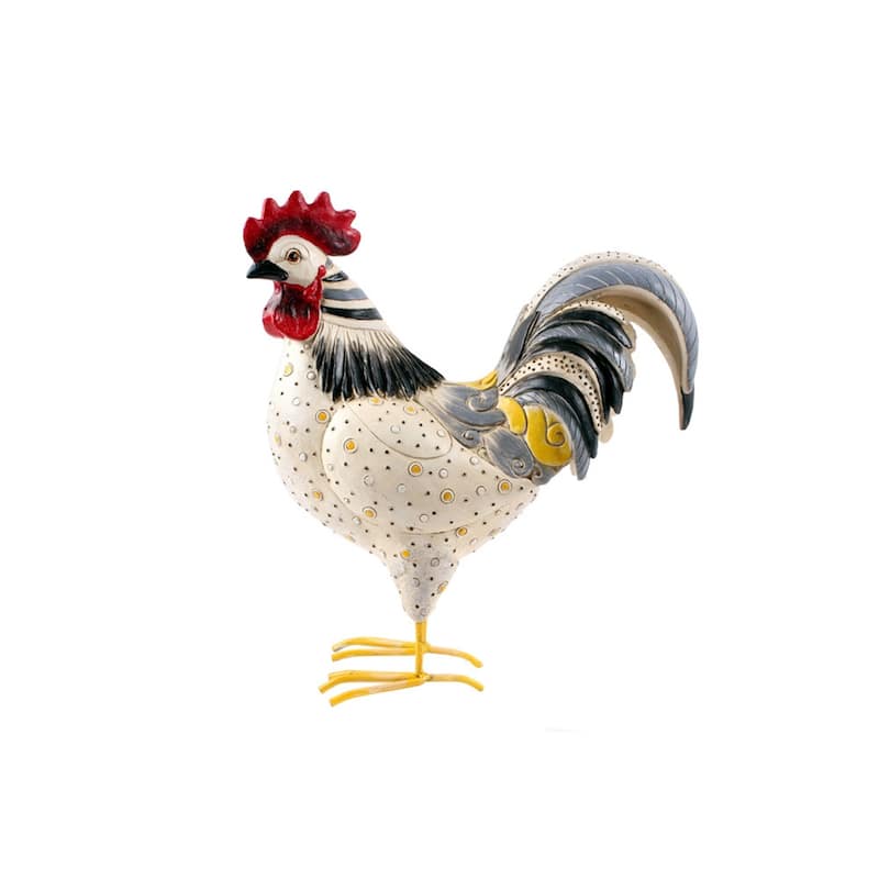 12" Resin Fancy Rooster