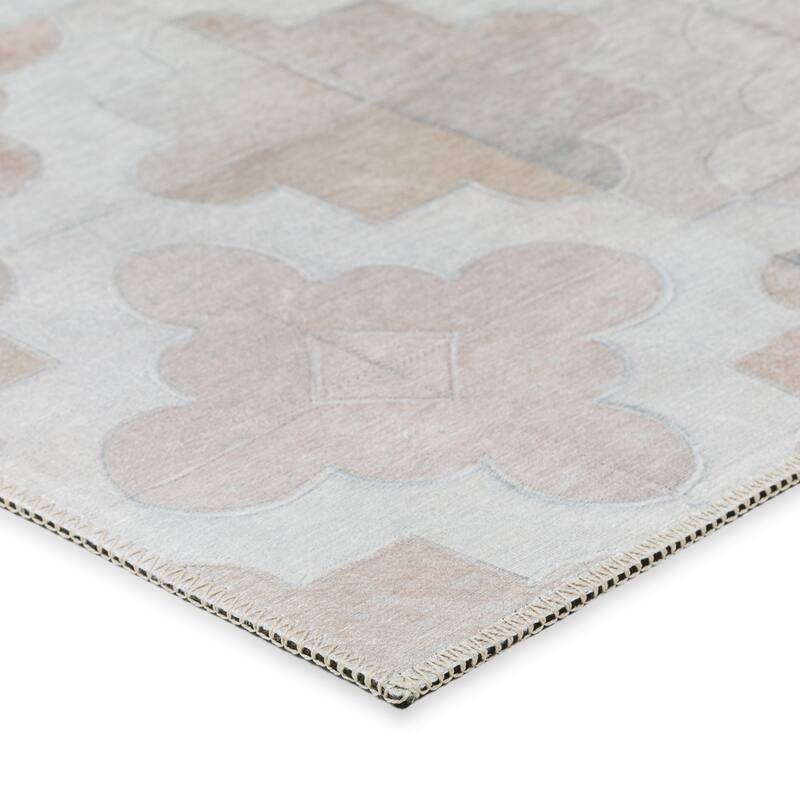 Indoor/ Outdoor Laredo Moroccan Faux Hide Patchwork Washable Area Rug