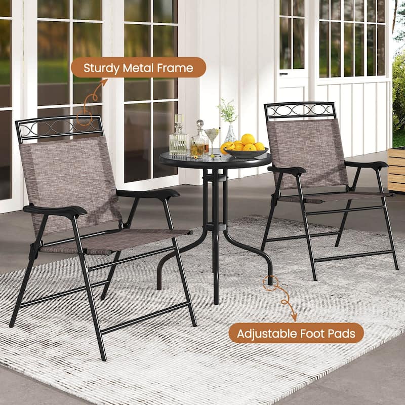 Costway 3 PCS Outdoor Bistro Dining Furniture Set with 1.57" Umbrella - See Details