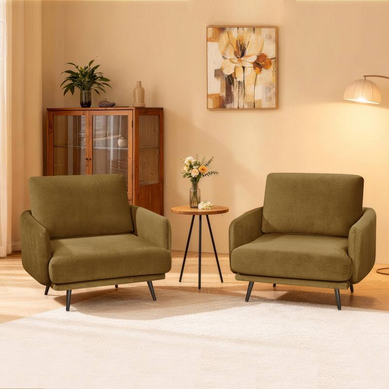 Karaka 37.5"W Oversized Armchair Leisure Sofa Accent Chair (Set of 2)