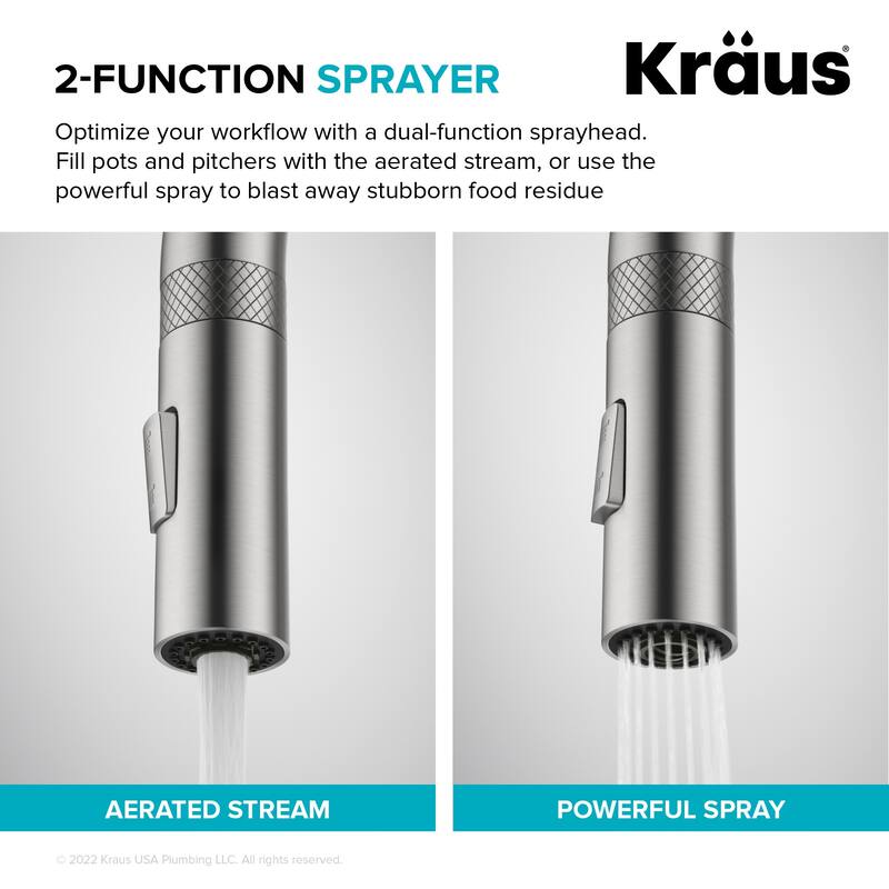 Kraus KPF-2654 Allyn 1.8 GPM Single Hole Pull Down Kitchen Faucet