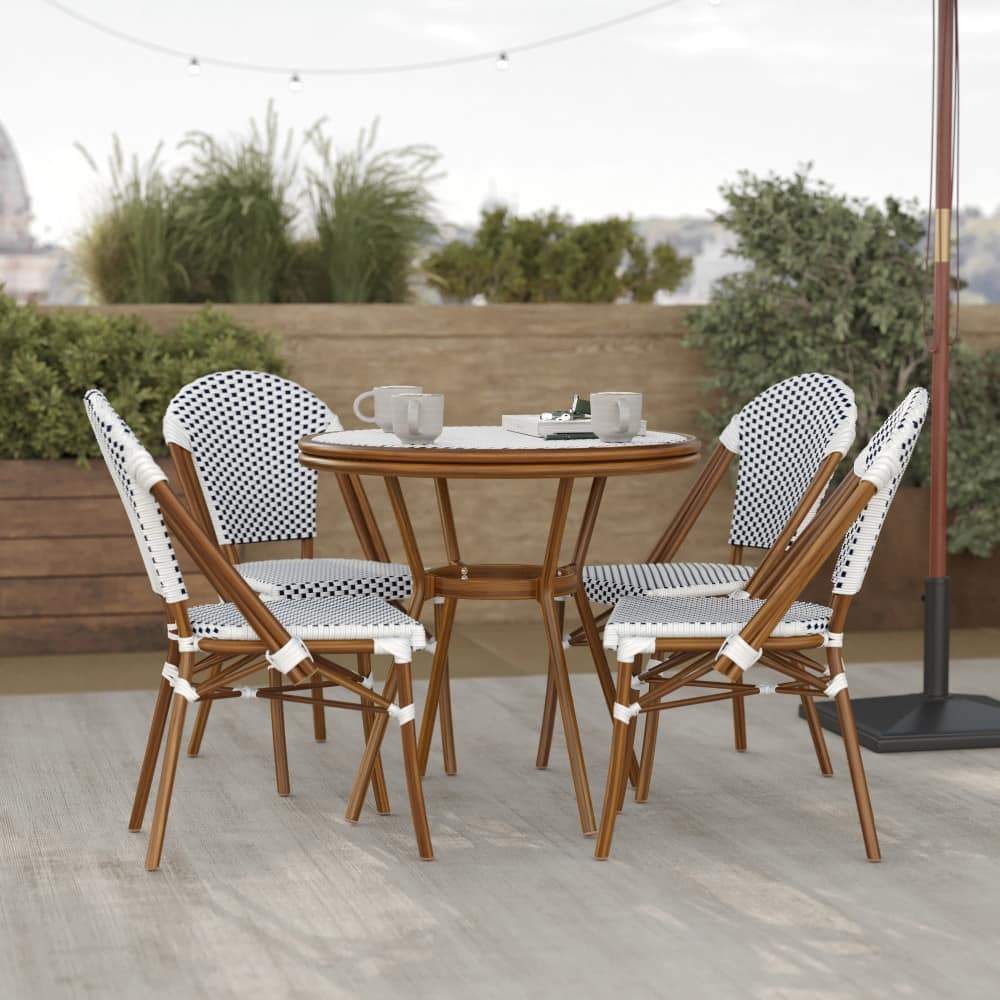 Bistro Table & 2-Chair Set with Metal Frames