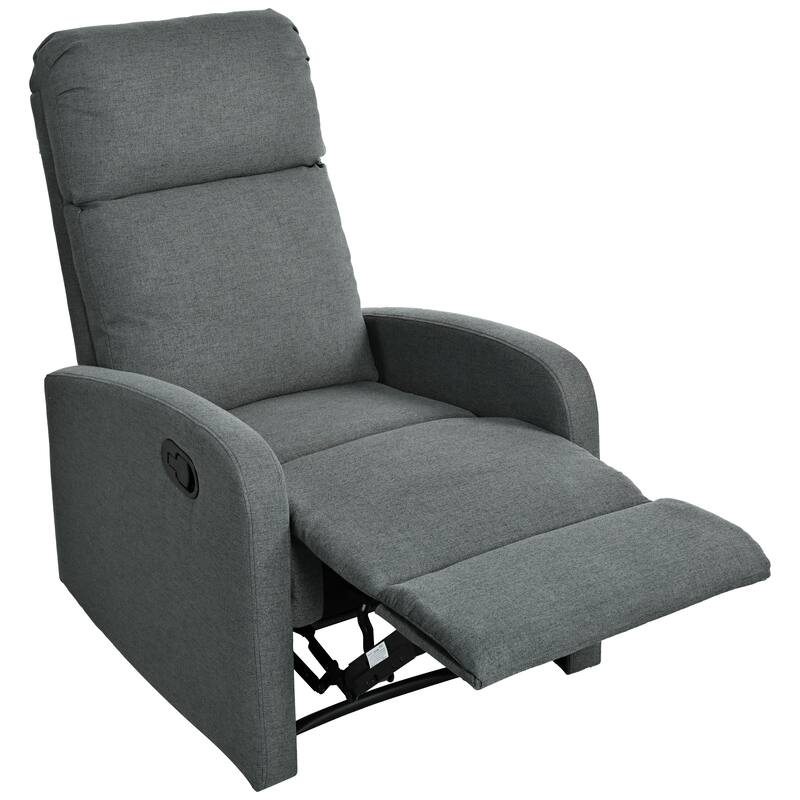 Manual Upholstered Recliner Chair, Modern Recliner Adjustable Single Sofa Chair, High Back Lounge Chairs for Living Room