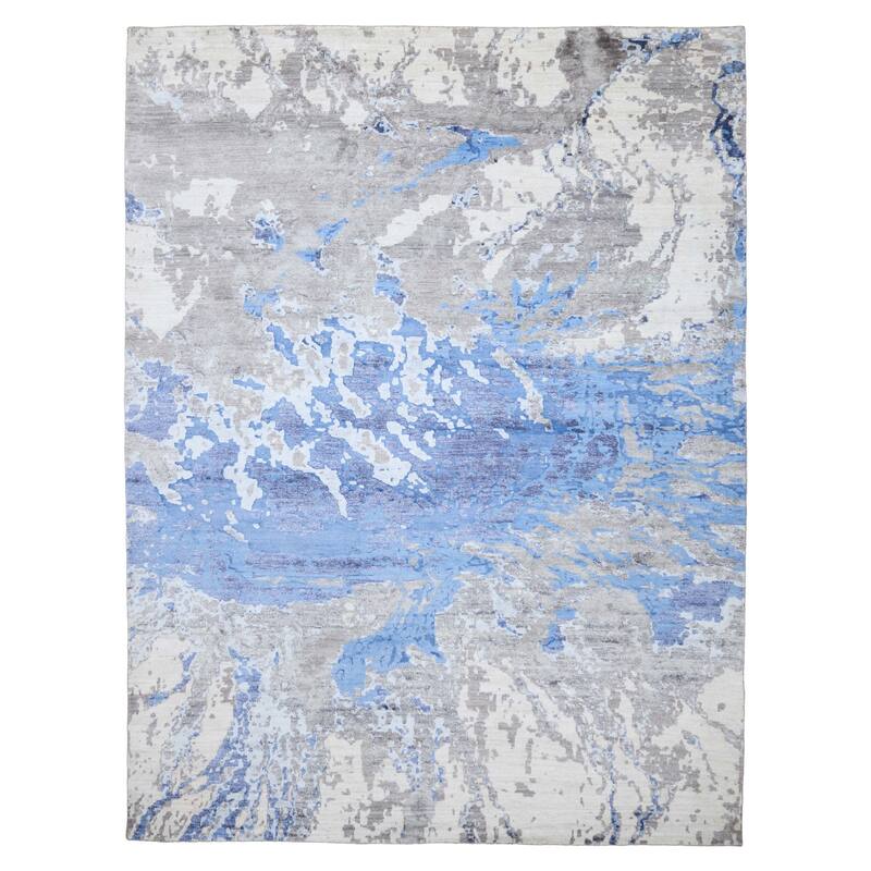 ECARPETGALLERY Hand-knotted Alma Grey Rug - 9'0 x 11'11