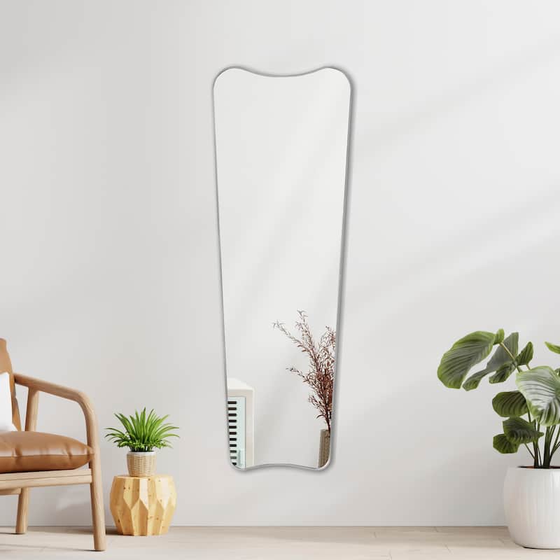 JONATHAN Y Metal Framed Wall Mounted Full-Length Mirror - 59.06 H x 19.69 W x 1.08 D