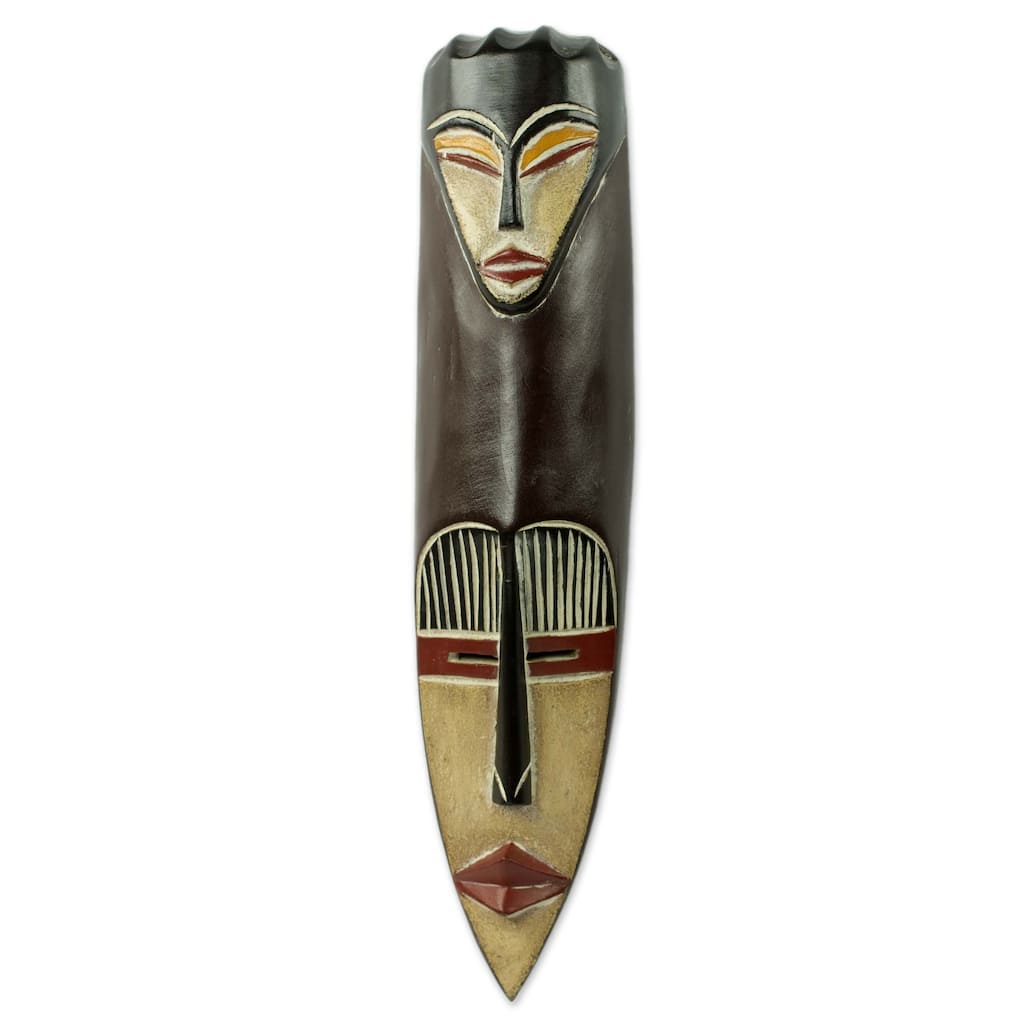 Novica Handmade Fertility Guru African Wood Mask