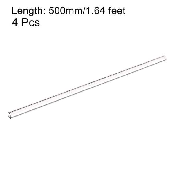4-Piece PETG Hard Tubing Set For Water Cooling Systems - 10mm ID 14mm OD 50cm Length