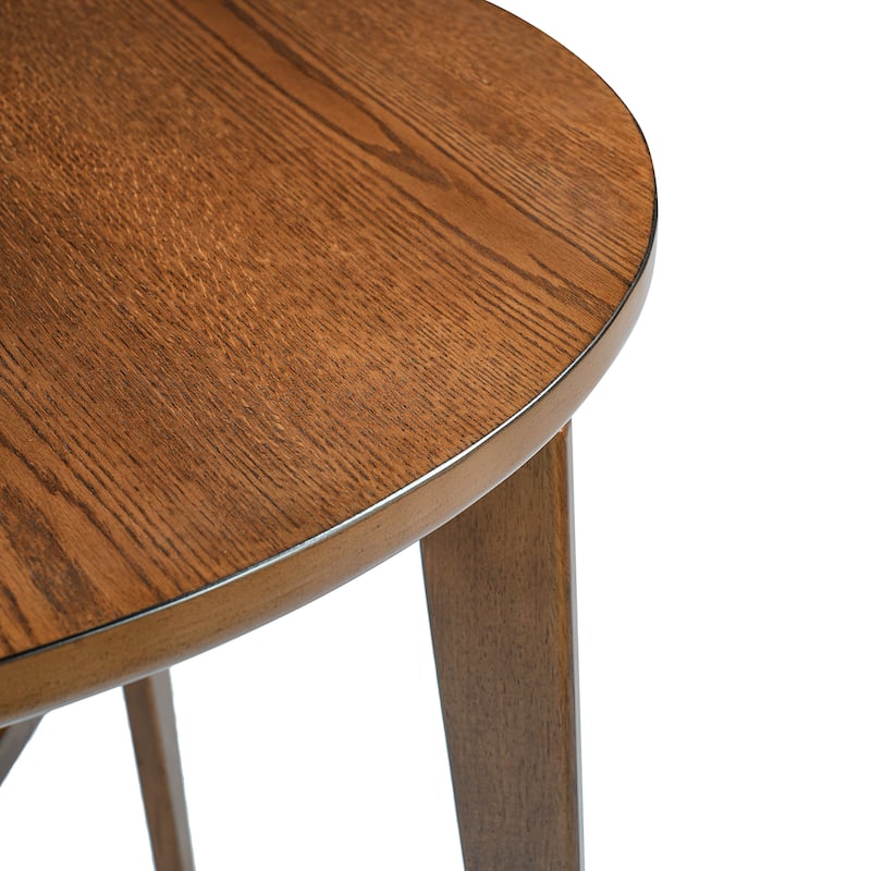 Christopher Knight Home - Bracken Retro Nordic Counter Height Bar Table with Solid Wood Legs & Cross-Reinforced Beams